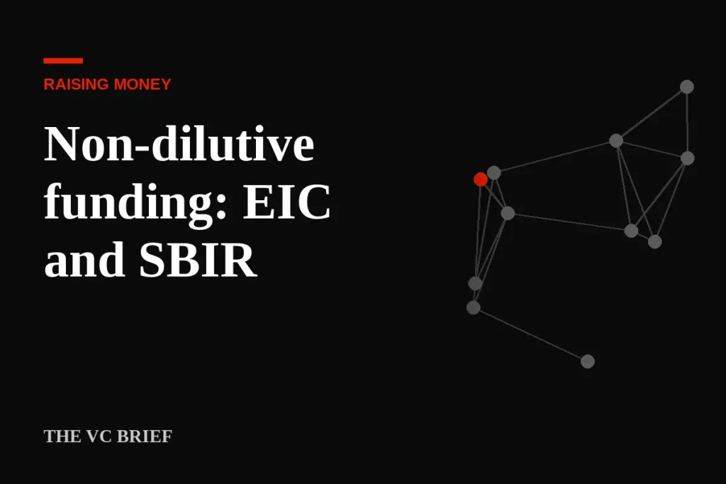 Financiamiento no dilutivo: el EIC Accelerator y el SBIR explicados