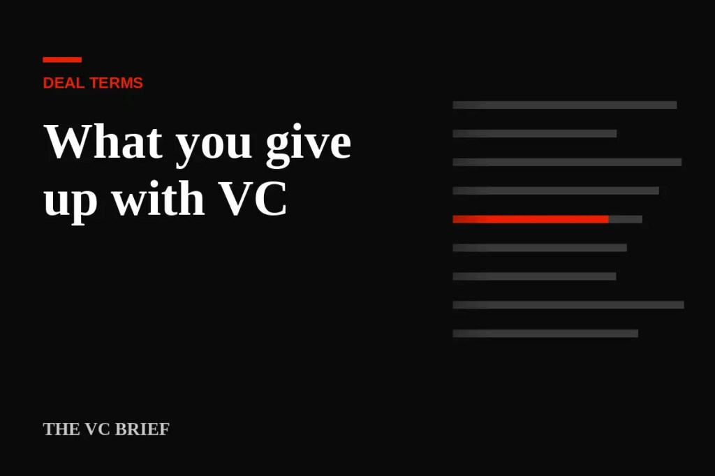 What you really give up when you take VC money