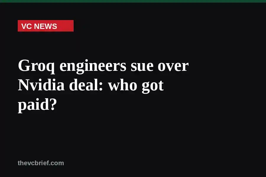 Groq engineers sue over Nvidia deal: “who got paid?”