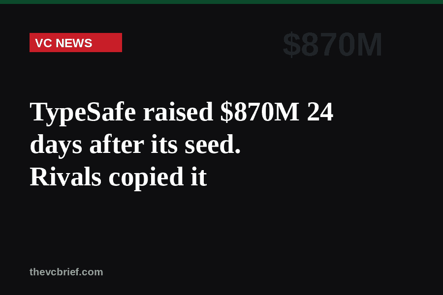 TypeSafe raised $870M 24 days after its seed. Rivals copied it